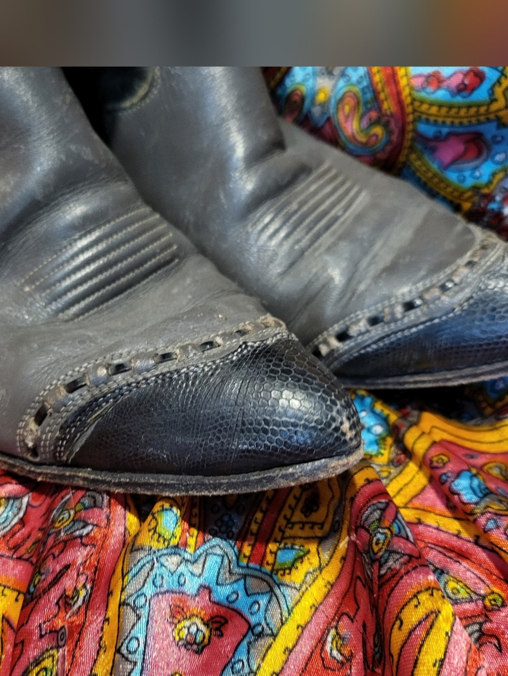 Tony Lama Vintage 70s Gray Cowboy Boots Women's Size 7.5 Western - Picture 4 of 7
